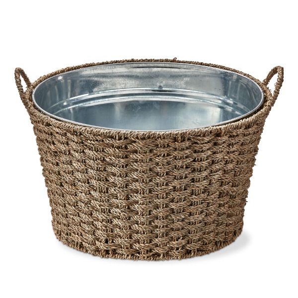 Seagrass Basket Weave Party Tub - Natural