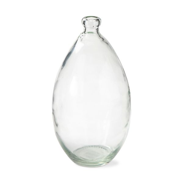 Pismo Recycled Glass Vase, Wide - Clear
