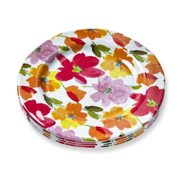 Springtime Floral Melamine Salad Plate - Set of 4