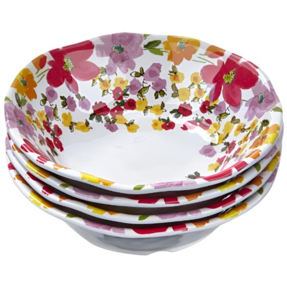 Springtime Floral Melamine Bowls - 4 pc.