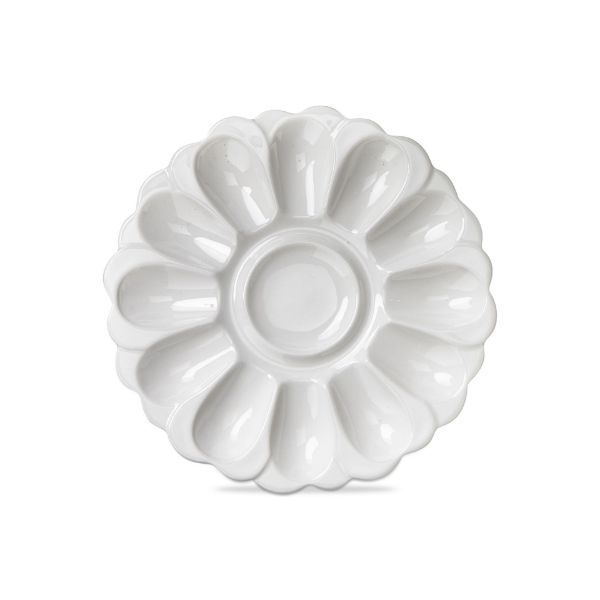 Blossom Egg Platter - White