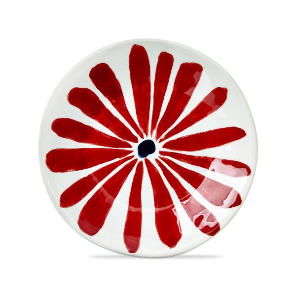 Very Groovy Appetizer Plate, Red