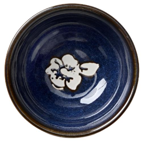 Blue Reactive Glaze Stoneware Cottage Dip Bowl - 3"