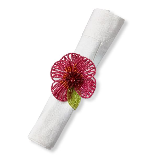 Beaded Flower Napkin Rings