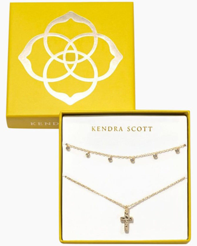 Kendra Scott Amelia Gold Cross Necklace Gift Set - 2 pc.
