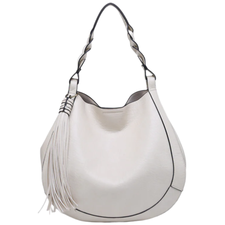 Jen & Co. Eloise Tassel Vegan Leather Hobo Bag