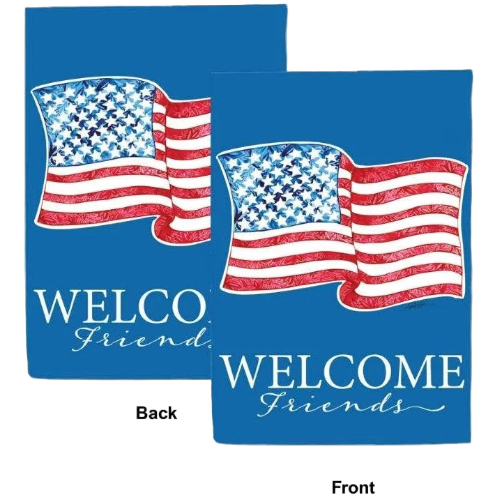 Amanda Klein Double-Sided Polyester "Welcome" Garden Flags - 12" x 18"