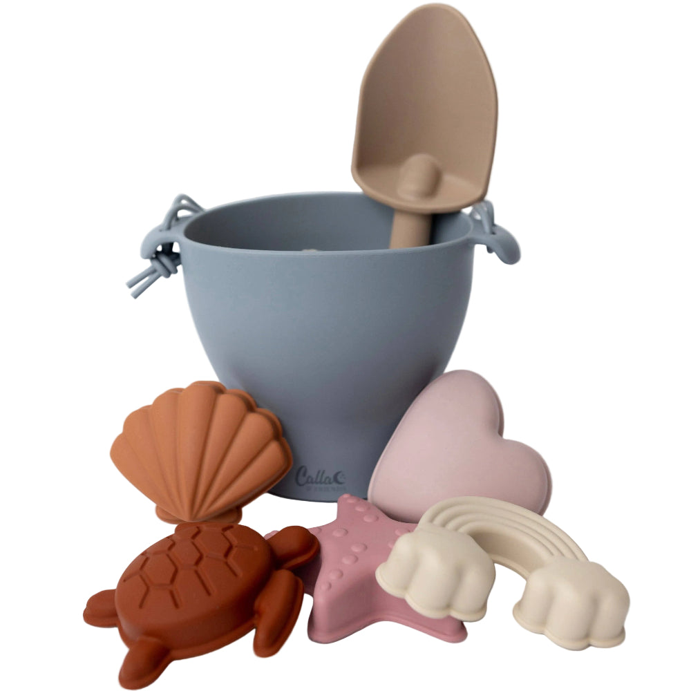 Calla & Friends Silicone Sand Pail & Beach Toys Sets - 6 pc.