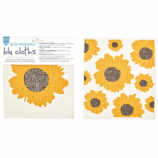 RockFlowerPaper Blu Cloth Biodegradable Sponges - 2 pc.