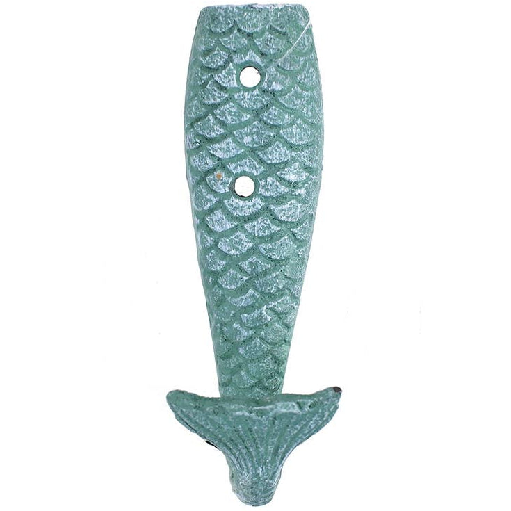 CB Home Aqua Cast Iron Mermaid Tail Wall Hook