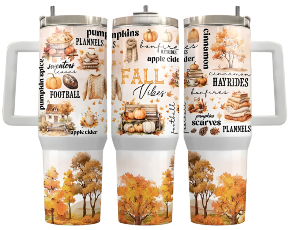 JAC Insulated Stainless Steel Tumbler (Fall/Halloween) - 40 oz.