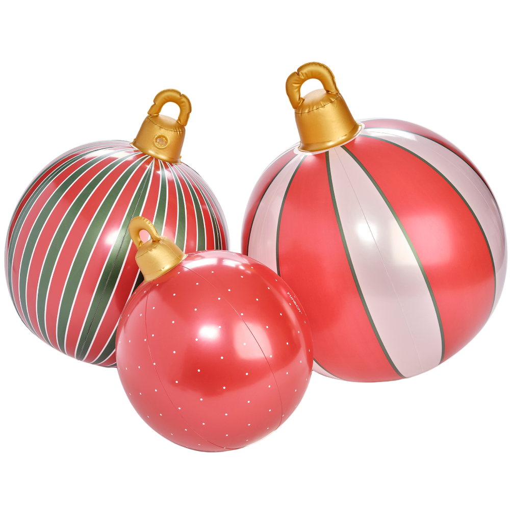Funboy XL Inflatable Vinyl Light-Up Christmas Ornaments - 3 pc.