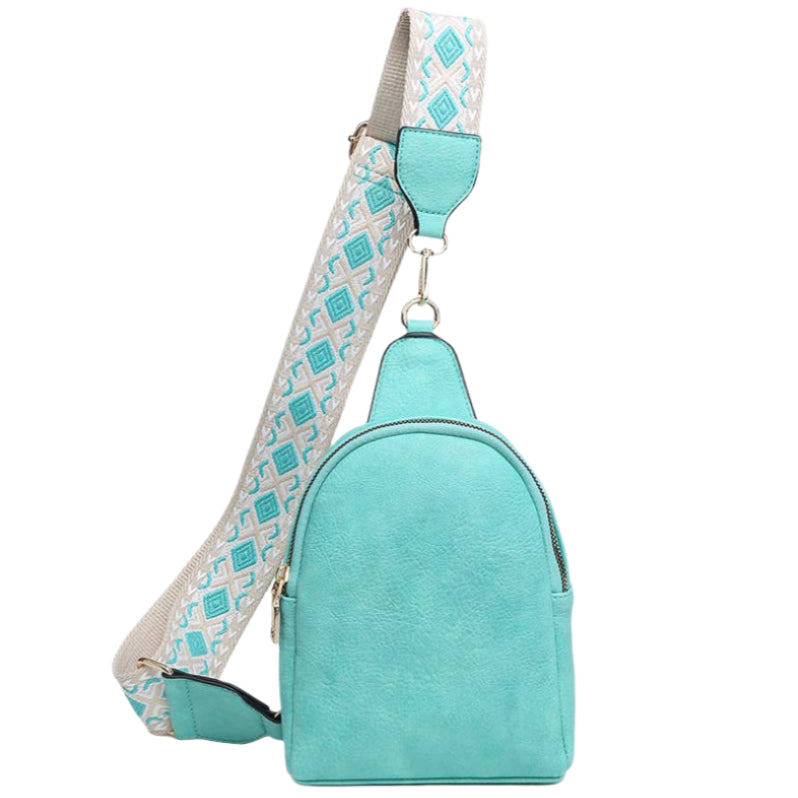 Jen & Co. Ellen Guitar Strap Vegan Leather Sling Bag