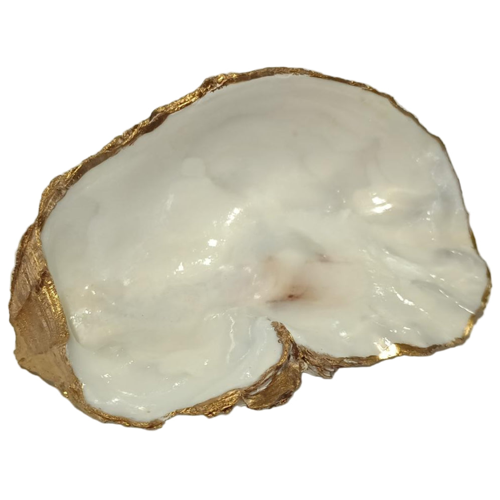 Ten-Twenty-Six Gold-Rimmed Natural Oyster Shell Ring Dish - 4.5"