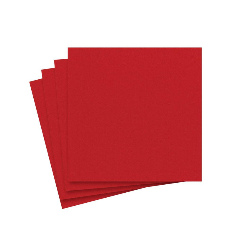 Paper Linen Solid Cocktail Napkins in Red