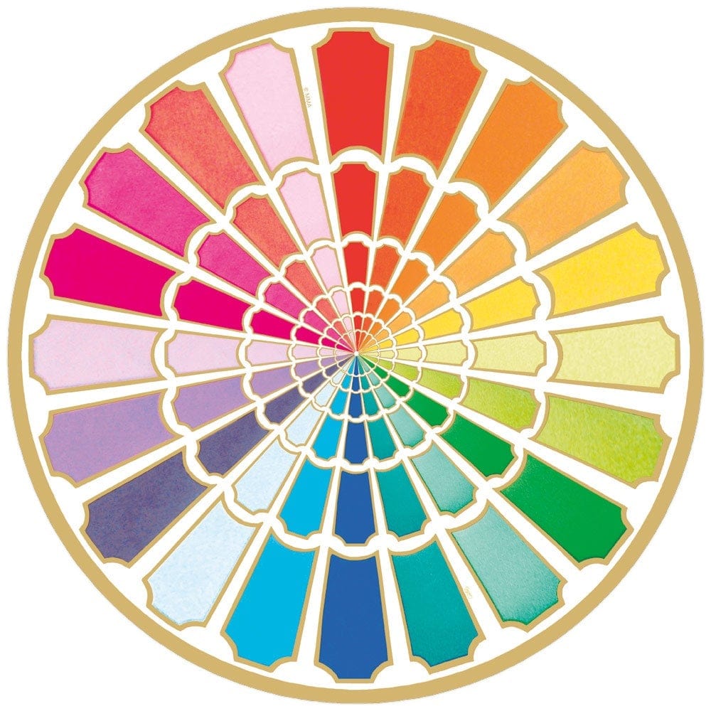 Color Wheel Round Cardstock Placemats - 12 pc.