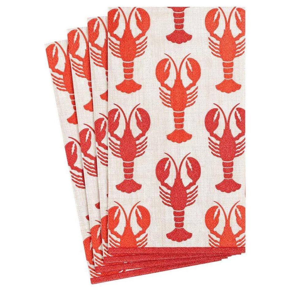 Caspari Lobster Tessellation Paper Napkins