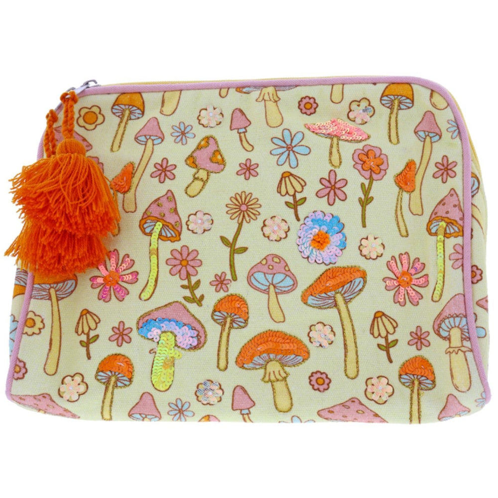Jane Marie Cotton Zipper Travel Pouch - 8.5" x 11"