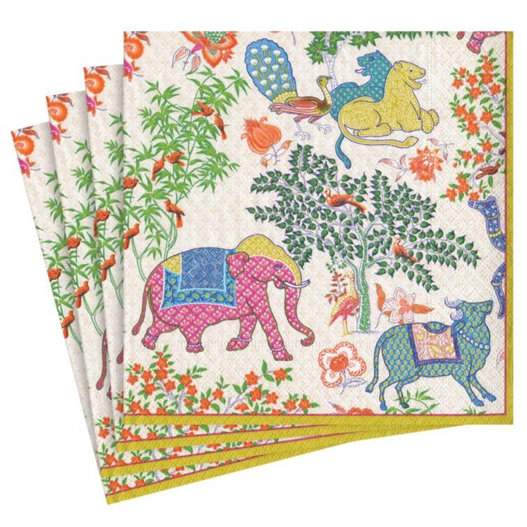 Caspari Le Jardin de Mysore Paper Luncheon Napkins