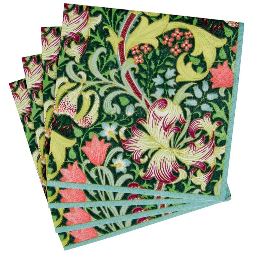 Caspari Golden Lily Paper Napkins