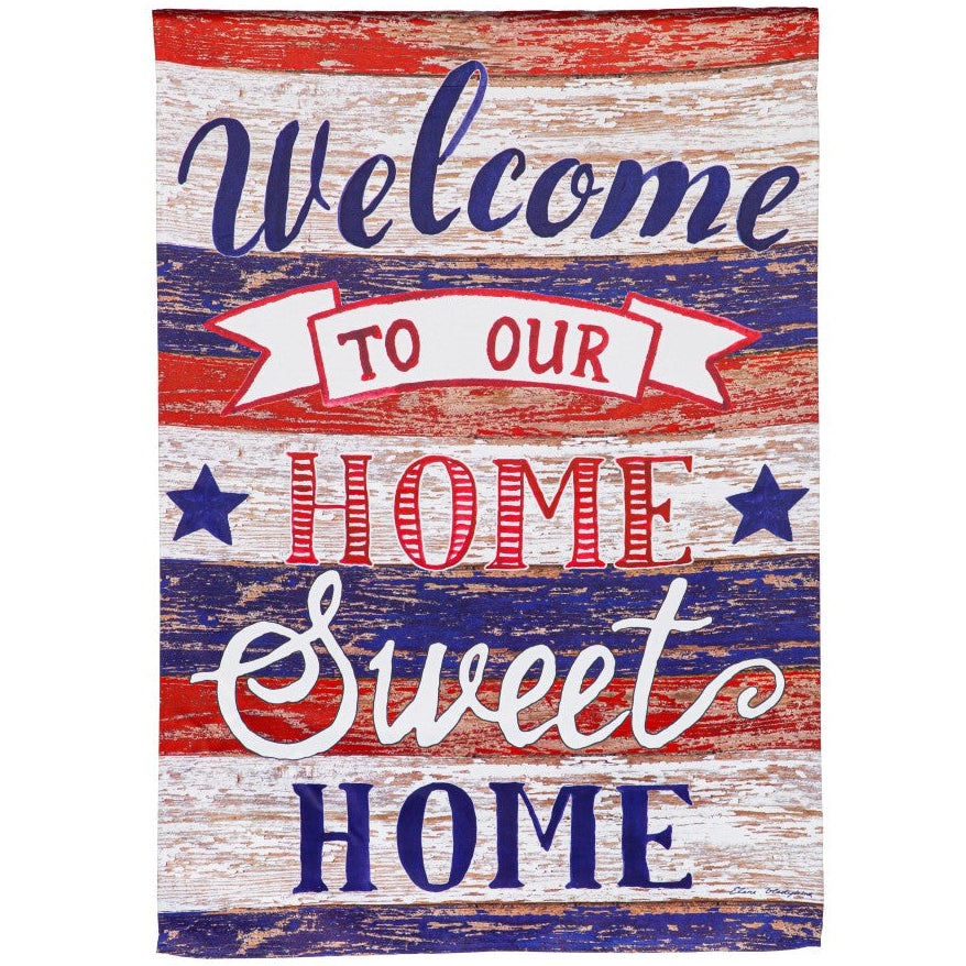Evergreen "Welcome" Themed House Flags - 28" x 44"