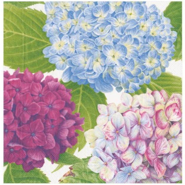 Caspari Hydrangea Garden Paper Napkins