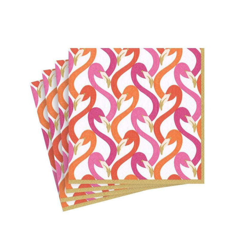 Flamingo Flock Paper Napkins in Fuchsia