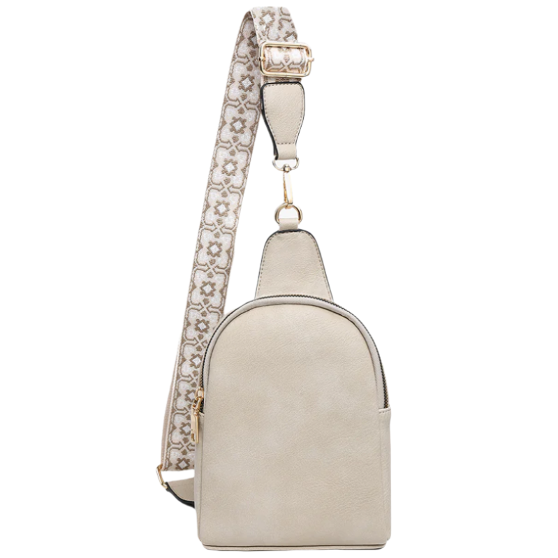 Jen & Co. Ellen Guitar Strap Vegan Leather Sling Bag