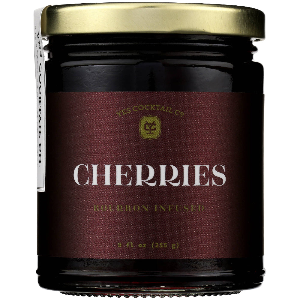 Yes Cocktail Co. Boozy Bourbon-Infused Cocktail Cherries - 9 oz.