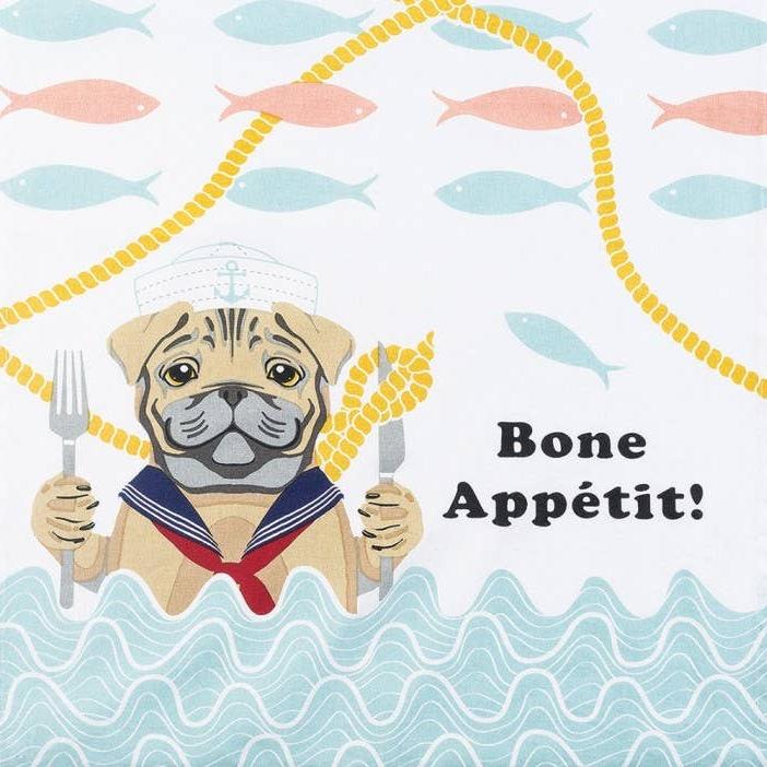 Nauti Dog Nautical Tea Towels - 19" x 28"