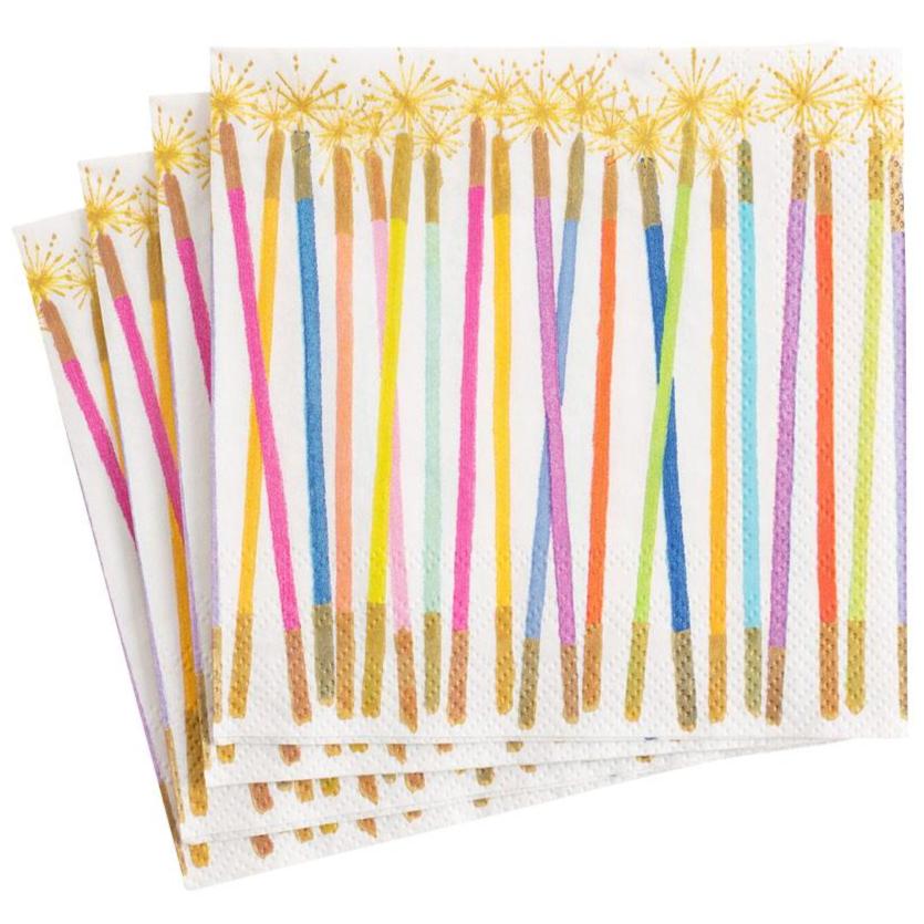 Caspari Party Candles Paper Napkins