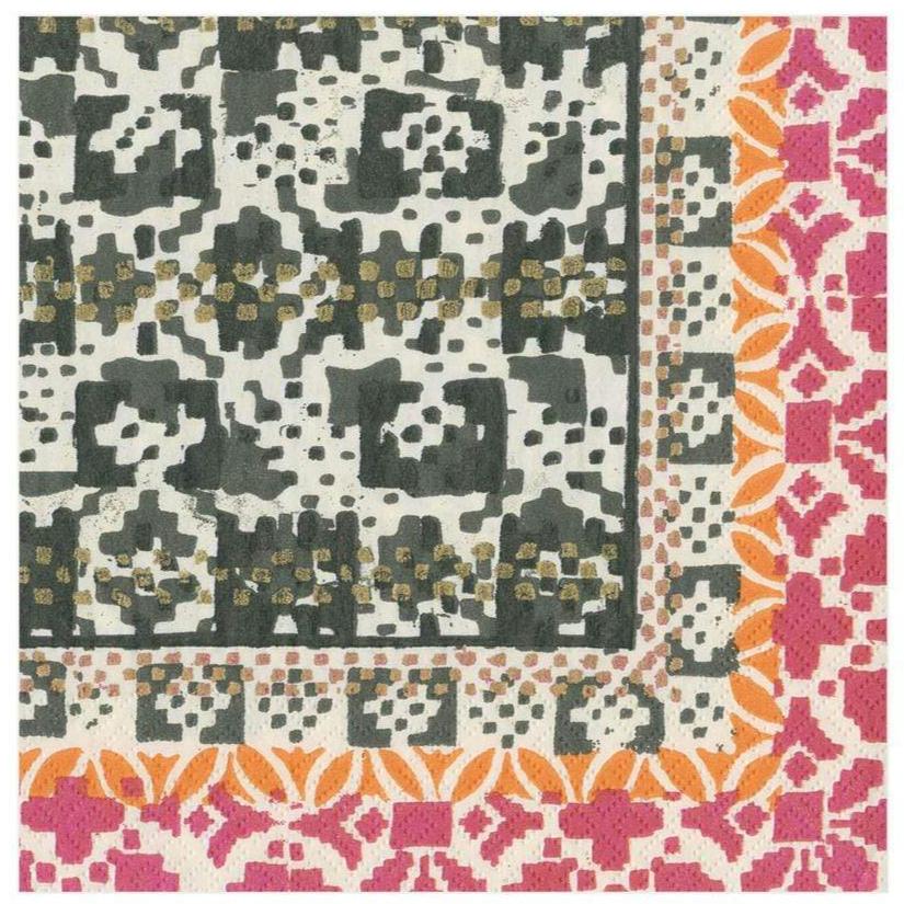Caspari Frida Paper Napkins (Black & White)