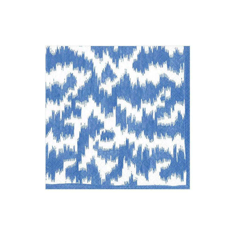 Modern Moiré Paper Napkins in Blue