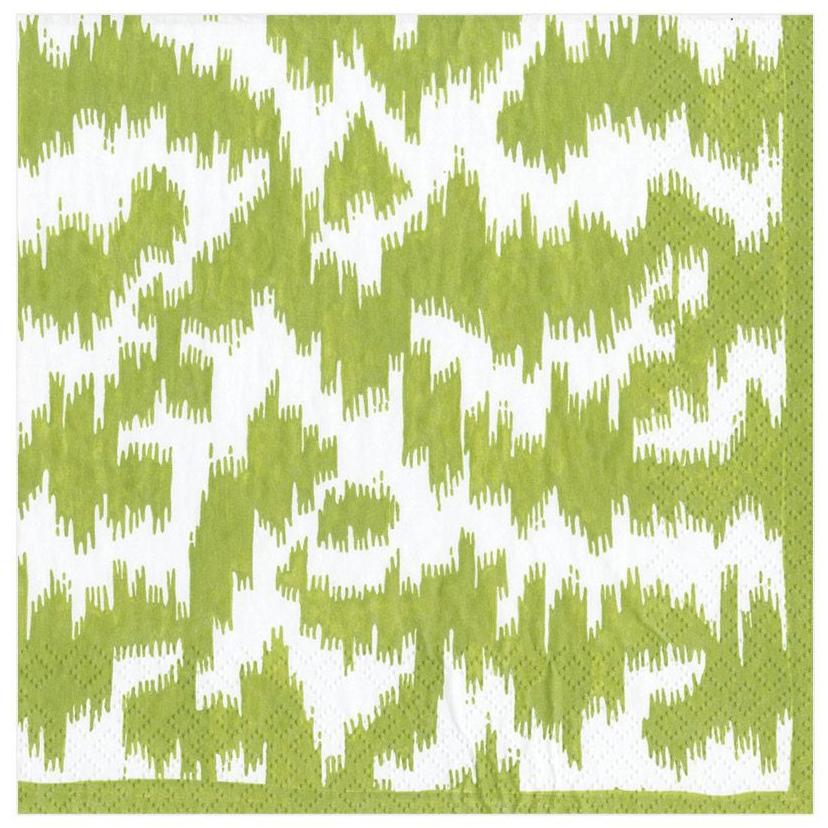 Caspari Modern Moiré Paper Napkins (Green)