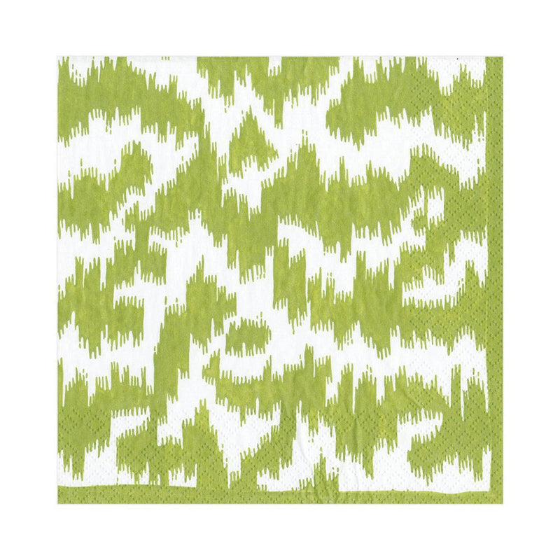 Modern Moiré Paper Napkins in Green