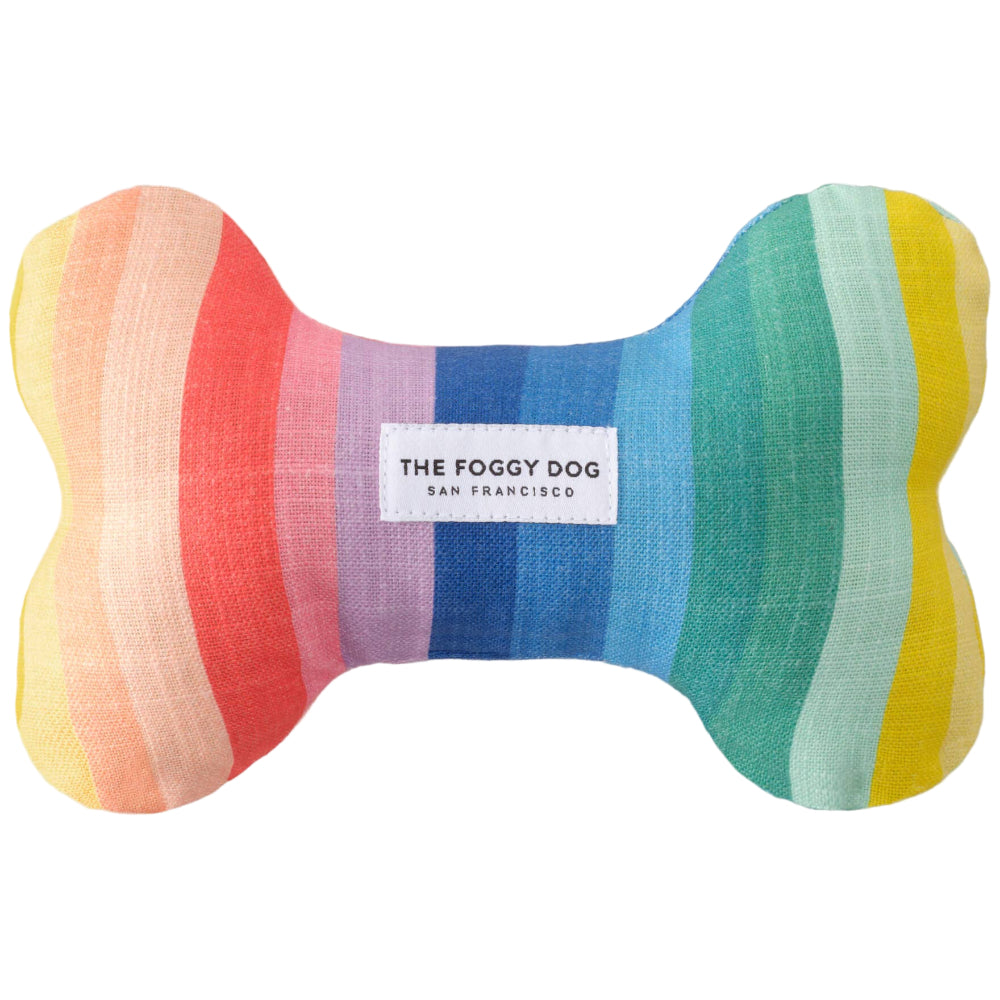 Foggy Dog Cotton Canvas Bone Squeak Toys