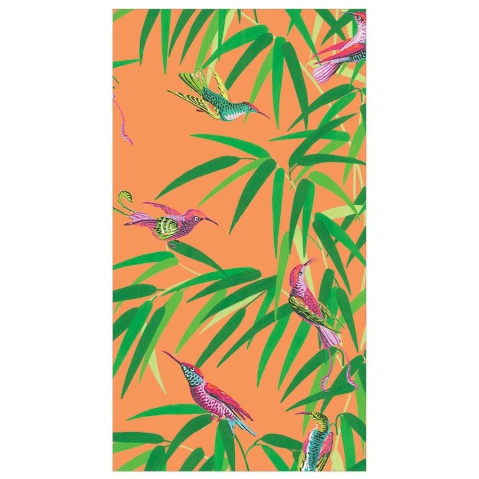 Caspari Birds in Paradise (Orange) Paper Napkins