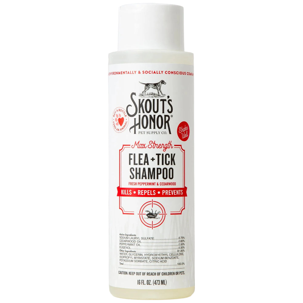 Skout's Honor All-Natural Flea & Tick Dog Shampoo - 16 oz.
