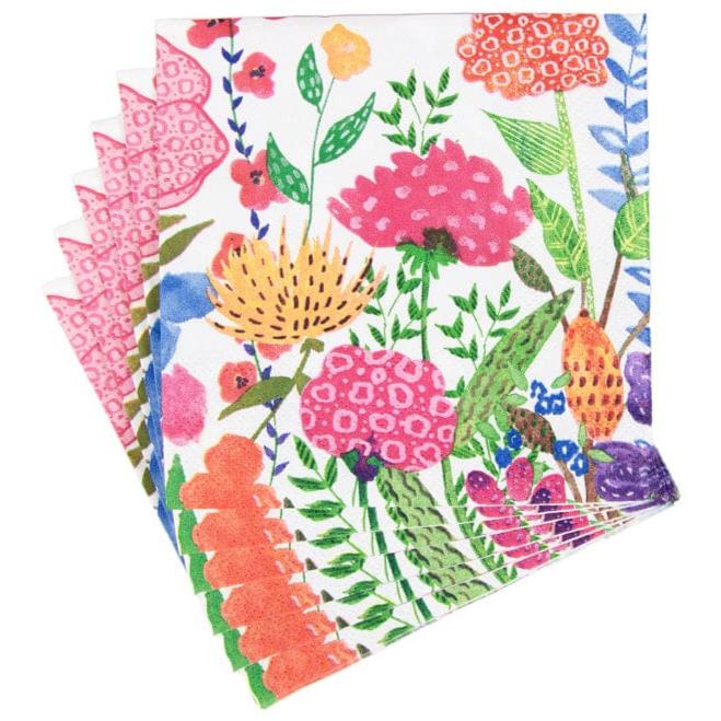 Caspari Cottage Floral Paper Napkins