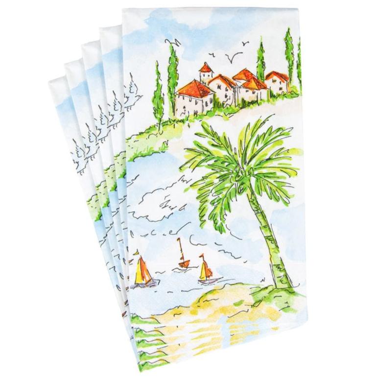 Caspari Mallorca Paper Napkins