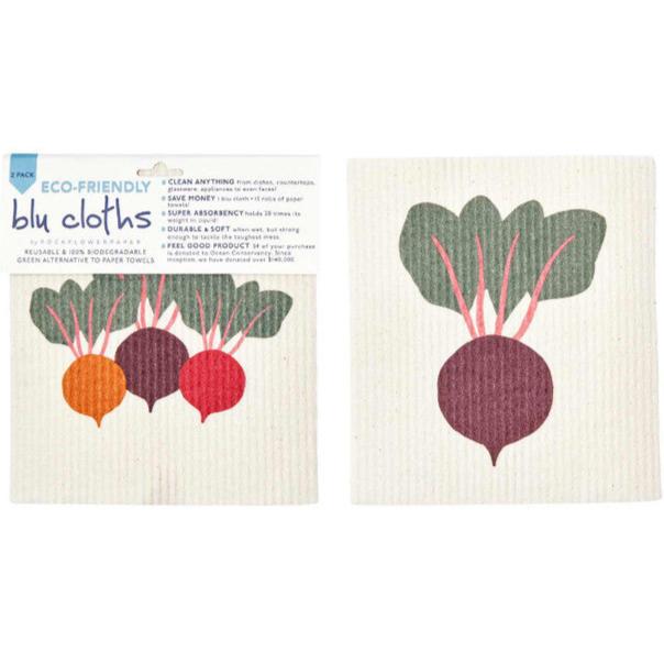 RockFlowerPaper Blu Cloth Biodegradable Sponges - 2 pc.