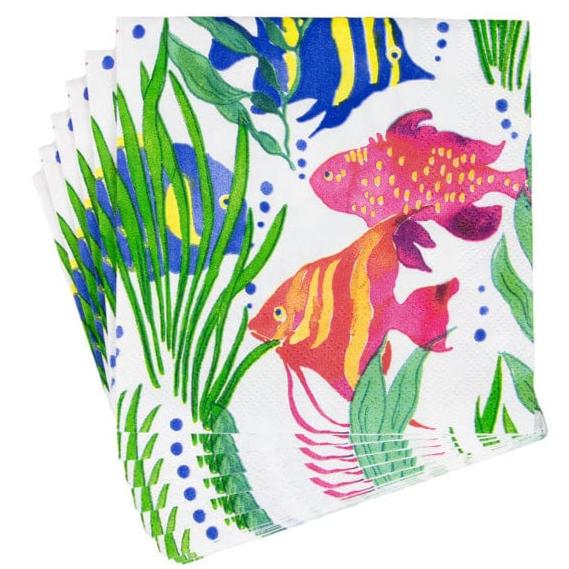 Caspari Wanda Fish Paper Napkins