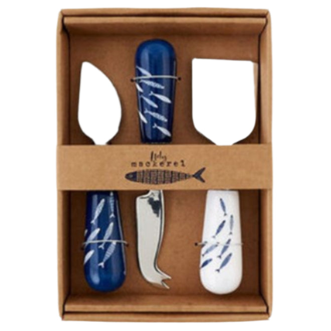 Holy Mackerel Stainless Steel Fish Cheese Knives Set - 3 pc.