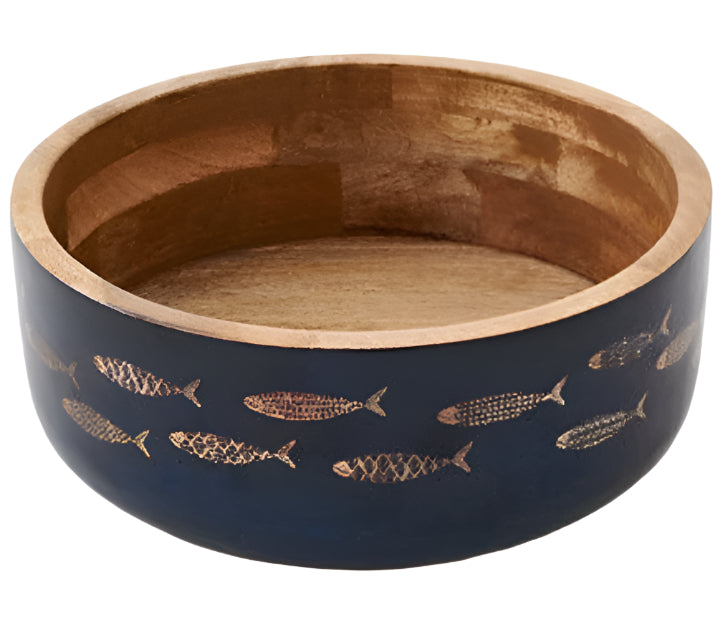 Holy Mackerel Mango Wood Fruit Bowl - 12"