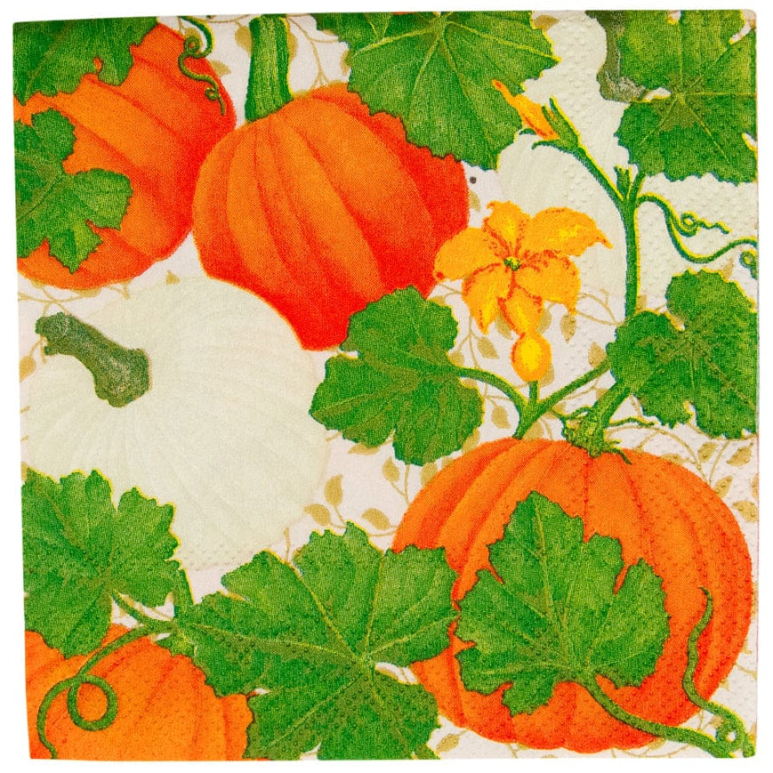 Caspari Pumpkin Chintz Paper Napkins