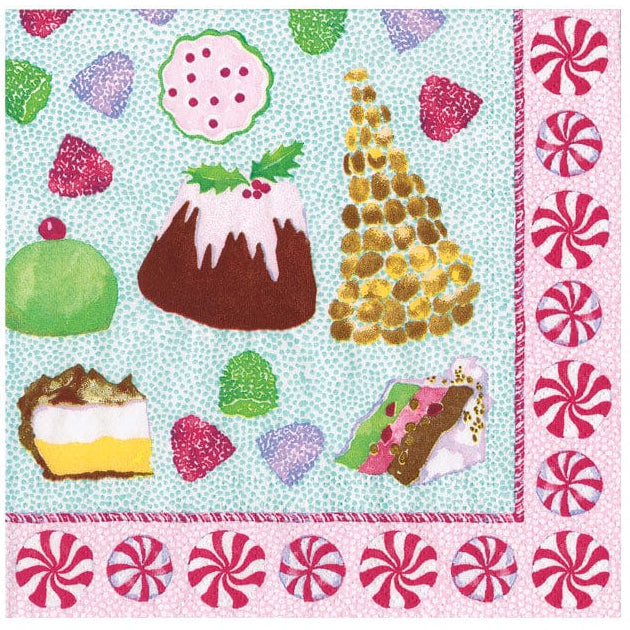 Caspari Holiday Sweets Paper Napkins