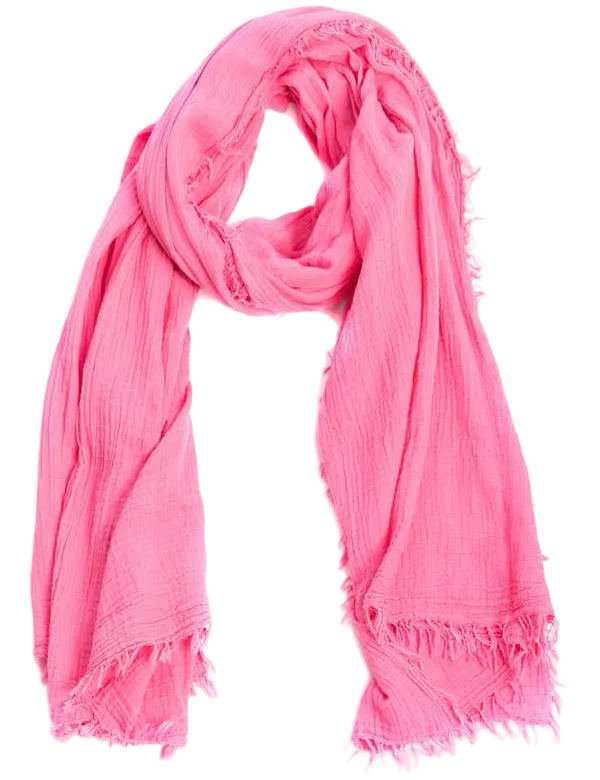 Saachi Cotton Fringed Light Scarves - 39" x 71"