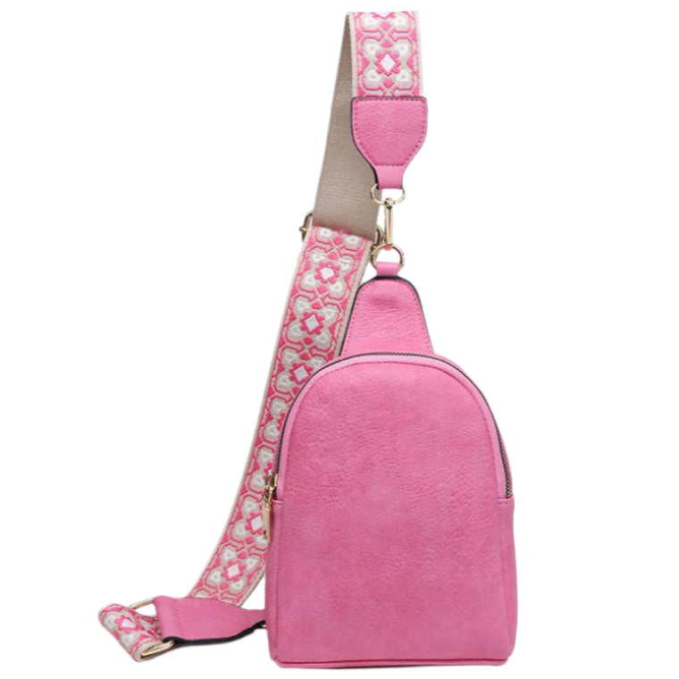 Jen & Co. Ellen Guitar Strap Vegan Leather Sling Bag