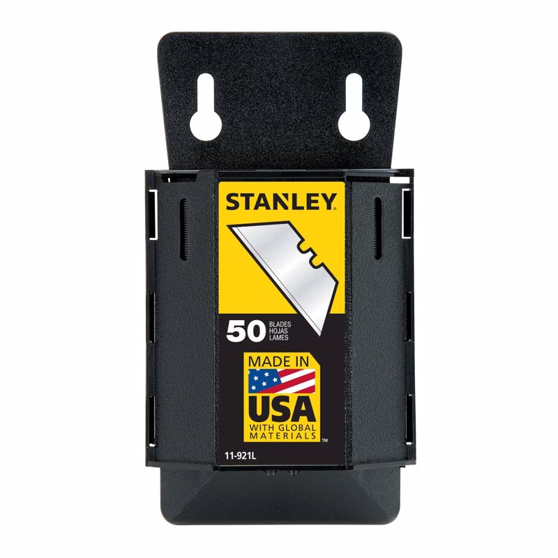 Stanley Blade Dispenser with Heavy Duty Steel Blades - 50 Pack