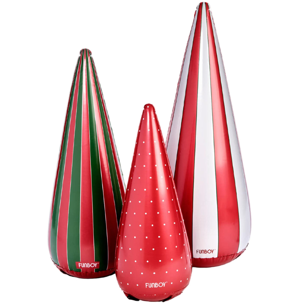 Funboy XL Inflatable Vinyl Christmas Tree Cones - 3 pc.